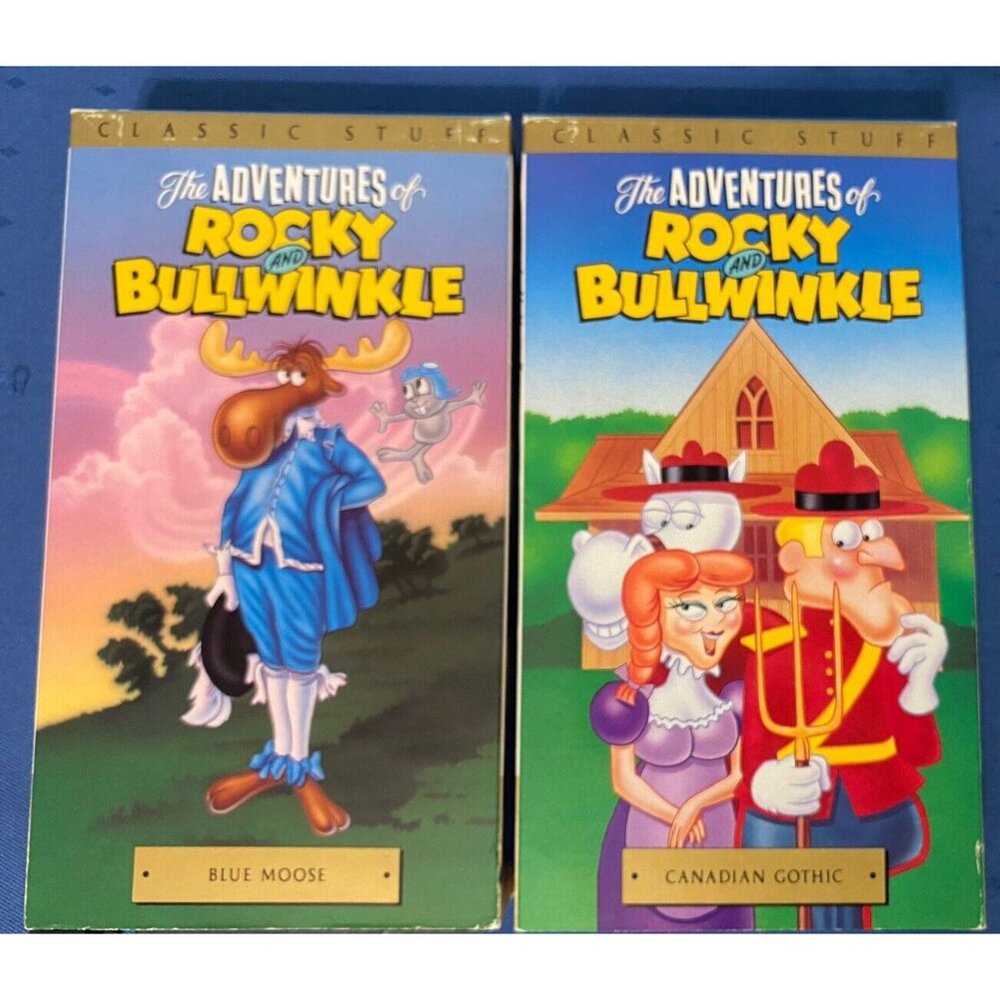 The Adventures of Rocky & Bullwinkle Vol.4 & 6 Canadian Gothic Moose VHS 1991